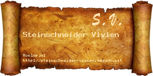 Steinschneider Vivien névjegykártya